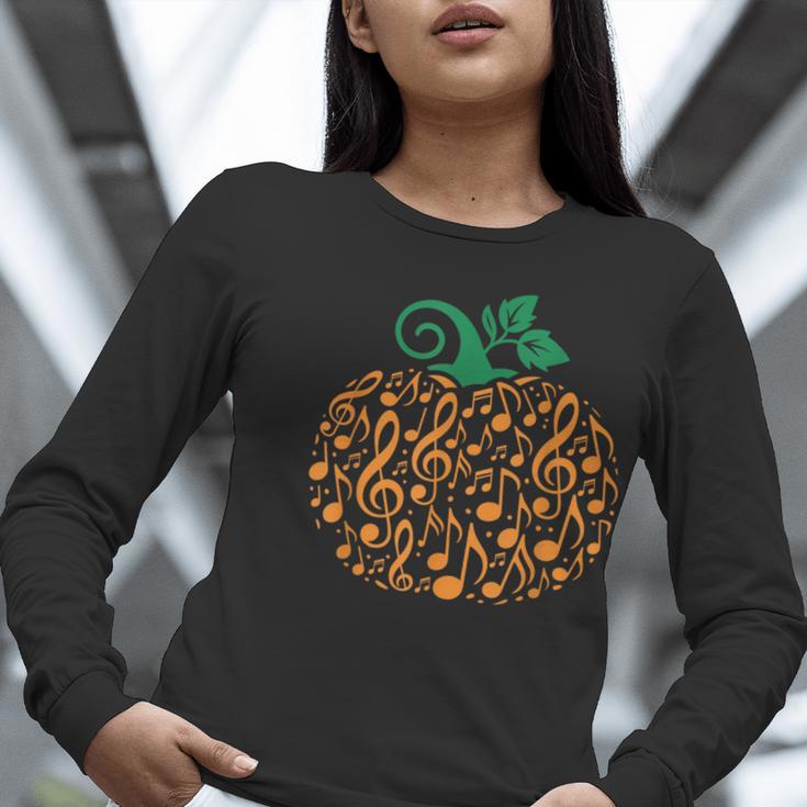 Music Notes Pumpkin Music Teacher Halloween Women Long Sleeve T-Shirt, funny gift Music Notes Pumpkin Music Teacher Halloween Women Long Sleeve T-Shirt, funny gift