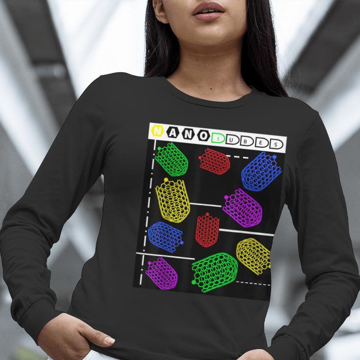 Nerdy Forms Nanotubes Chemistry Teacher Geek Women Long Sleeve T-Shirt, funny gift