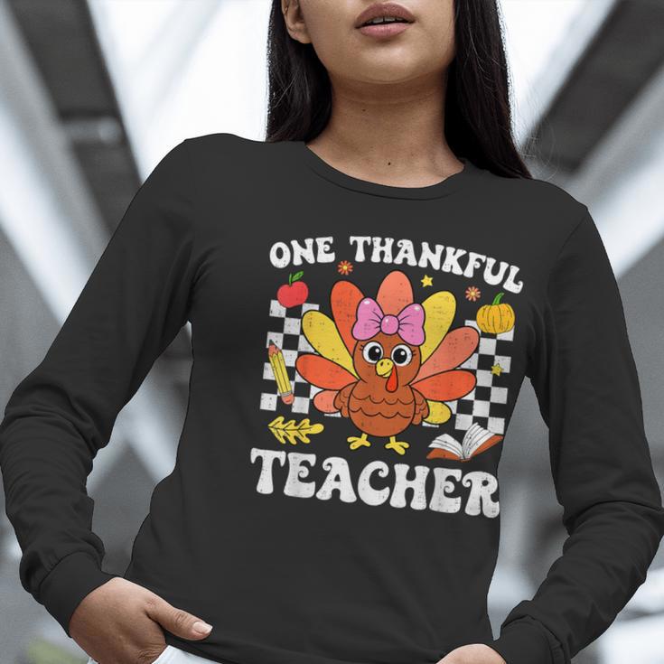 One Thankful Teacher Turkey Thanksgiving Teaching Women Long Sleeve T-Shirt, funny gift One Thankful Teacher Turkey Thanksgiving Teaching Women Long Sleeve T-Shirt, funny gift