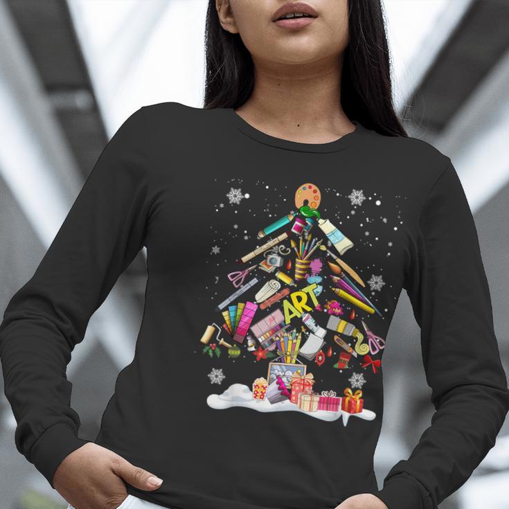 Paintbrush Christmas Tree Decor Xmas For Artist Art Teacher For Men Women Women Long Sleeve T-Shirt, funny gift Paintbrush Christmas Tree Decor Xmas For Artist Art Teacher For Men Women Women Long Sleeve T-Shirt, funny gift