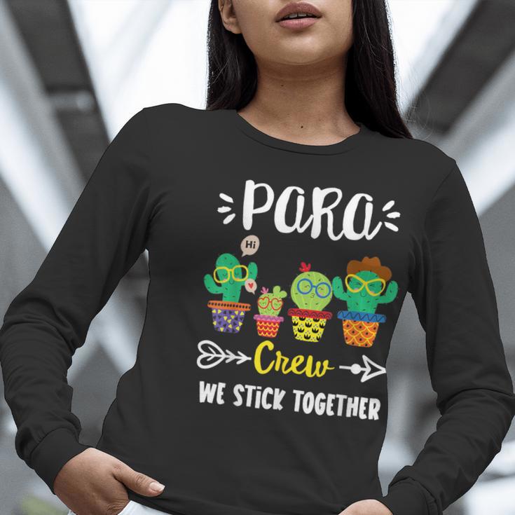 PARA Crew School Cactus Team PARA Teacher Squad For Men Women Kids Women Long Sleeve T-Shirt, funny gift PARA Crew School Cactus Team PARA Teacher Squad For Men Women Kids Women Long Sleeve T-Shirt, funny gift
