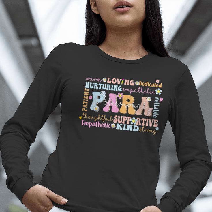 Paraprofessional Back To School Paraeducator Para Teacher Women Long Sleeve T-Shirt, funny gift