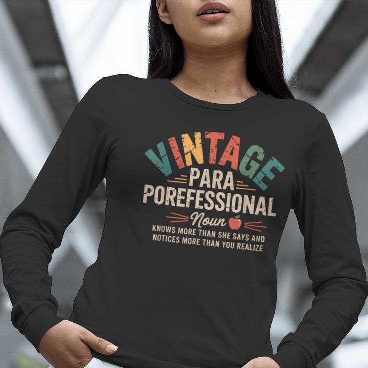 Paraprofessional Vintage Para Teacher 60s 70s 80s Women Long Sleeve T-Shirt, funny gift Paraprofessional Vintage Para Teacher 60s 70s 80s Women Long Sleeve T-Shirt, funny gift