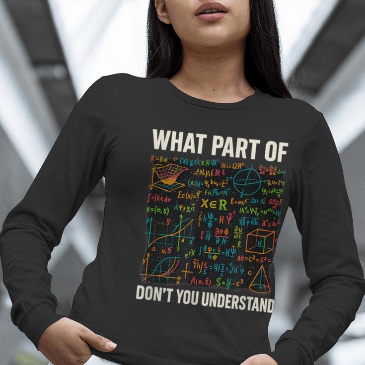 What Part Of Don't You Understand Math Teacher Women Long Sleeve T-Shirt, funny gift What Part Of Don't You Understand Math Teacher Women Long Sleeve T-Shirt, funny gift