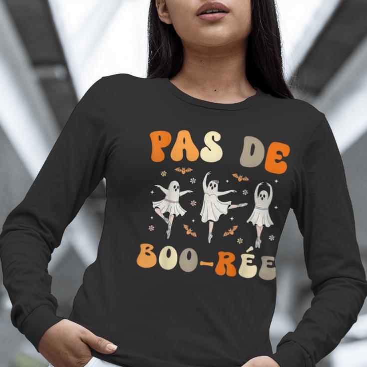 Pas De Boo-Rée Ghost Ballet Dancer Halloween Dance Teacher Women Long Sleeve T-Shirt, funny gift Pas De Boo-Rée Ghost Ballet Dancer Halloween Dance Teacher Women Long Sleeve T-Shirt, funny gift