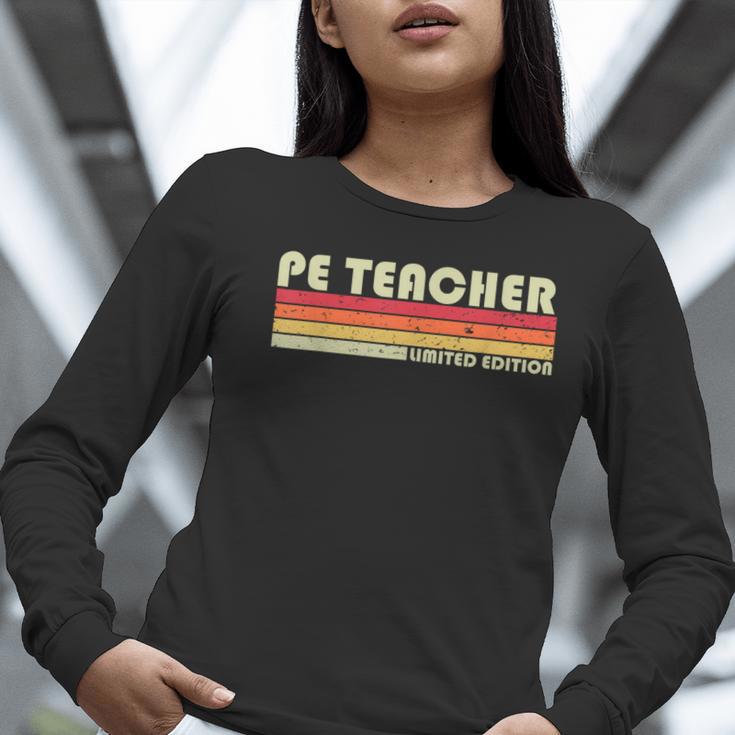 PE TEACHER Job Title Profession Birthday Worker Idea Women Long Sleeve T-Shirt, Pe Teacher Shirts, funny gift