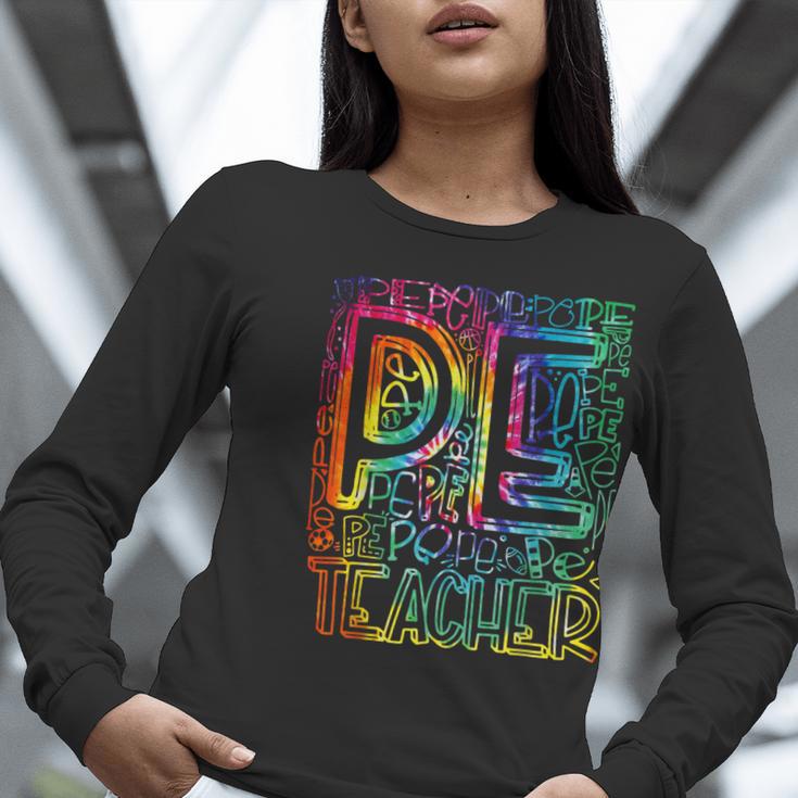 PE Teacher Phys Ed Tie Dye Physical Education Appreciation Women Long Sleeve T-Shirt, Pe Teacher Shirts, funny gift PE Teacher Phys Ed Tie Dye Physical Education Appreciation Women Long Sleeve T-Shirt, Pe Teacher Shirts, funny gift