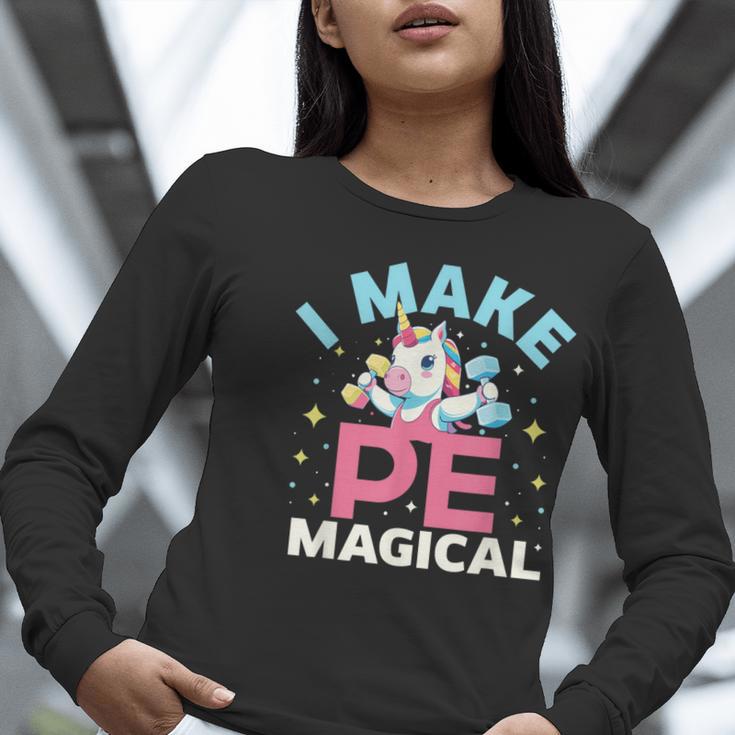 PE Teacher Unicorn I Make PE Magical Women Long Sleeve T-Shirt, Pe Teacher Shirts, funny gift PE Teacher Unicorn I Make PE Magical Women Long Sleeve T-Shirt, Pe Teacher Shirts, funny gift