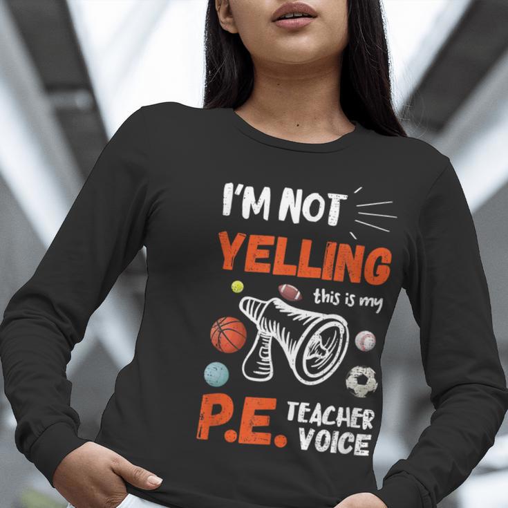 PE Teacher Voice PE Teacher School Fitness Class Women Long Sleeve T-Shirt, Pe Teacher Shirts, funny gift