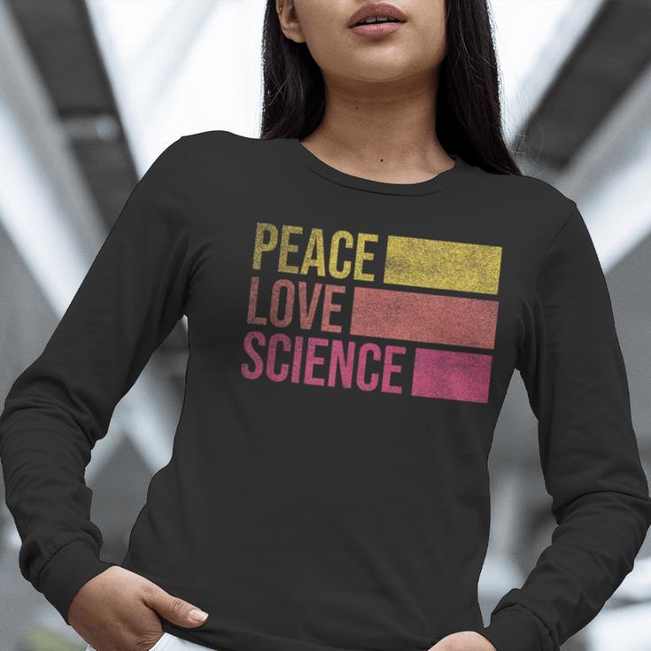 Peace Love Science Lovers Math Chemistry Teacher Women Long Sleeve T-Shirt, Science Teacher Shirts, funny gift Peace Love Science Lovers Math Chemistry Teacher Women Long Sleeve T-Shirt, Science Teacher Shirts, funny gift