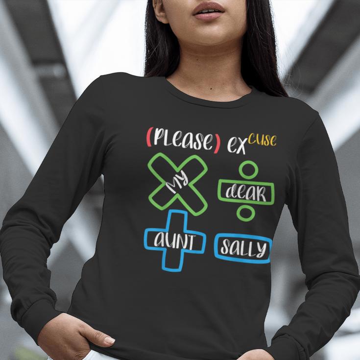 PEMDAS Please Excuse My Dear Aunt Sally Math Teacher Women Long Sleeve T-Shirt, funny gift