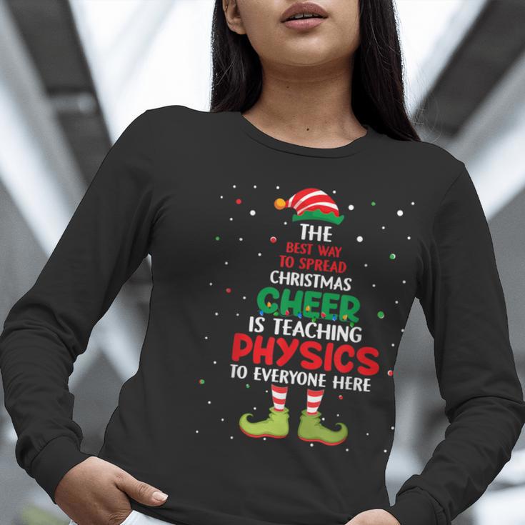 Physics Teacher Christmas Elf Christmas Cheer Women Long Sleeve T-Shirt, funny gift Physics Teacher Christmas Elf Christmas Cheer Women Long Sleeve T-Shirt, funny gift