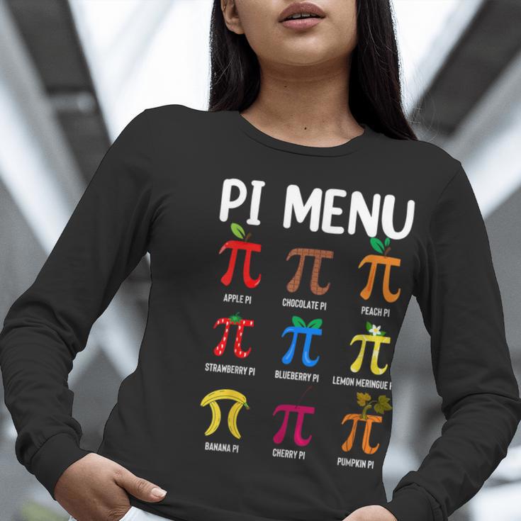 Pi Menu 314 Pi Symbol Math Teacher Happy Pi Day Women Long Sleeve T-Shirt, funny gift