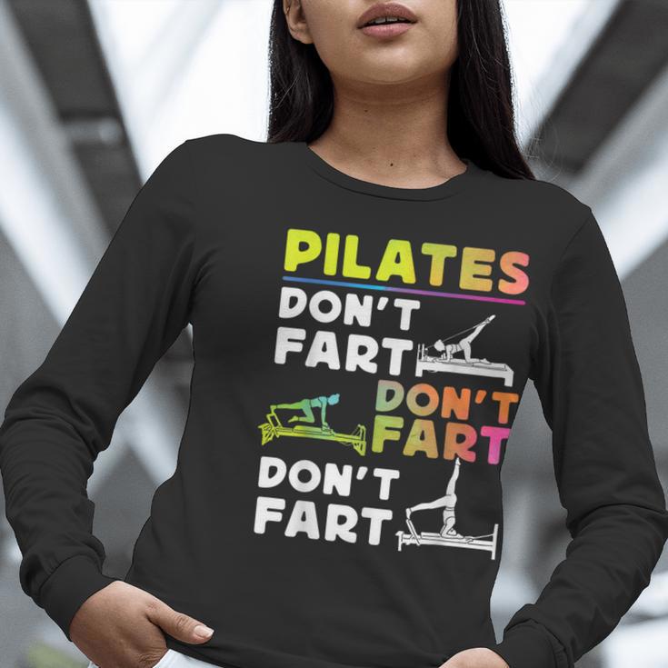 Pilates Instructor Teacher Watercolor Pilates Don't Fart Men Women Kids Women Long Sleeve T-Shirt, funny gift Pilates Instructor Teacher Watercolor Pilates Don't Fart Men Women Kids Women Long Sleeve T-Shirt, funny gift