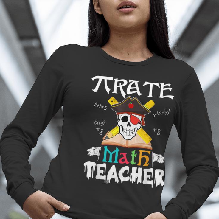 Pirate Math Teacher Skull Pirate Halloween Costume Women Long Sleeve T-Shirt, funny gift Pirate Math Teacher Skull Pirate Halloween Costume Women Long Sleeve T-Shirt, funny gift