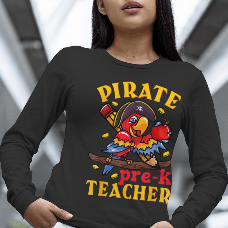 Pirate Pre-K Teacher Preschool Halloween Women Long Sleeve T-Shirt, funny gift Pirate Pre-K Teacher Preschool Halloween Women Long Sleeve T-Shirt, funny gift