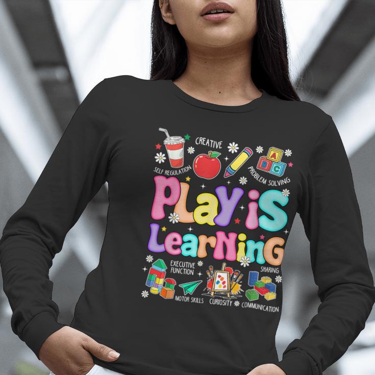 Play Is Learning Educational Teacher Women Women Long Sleeve T-Shirt, funny gift