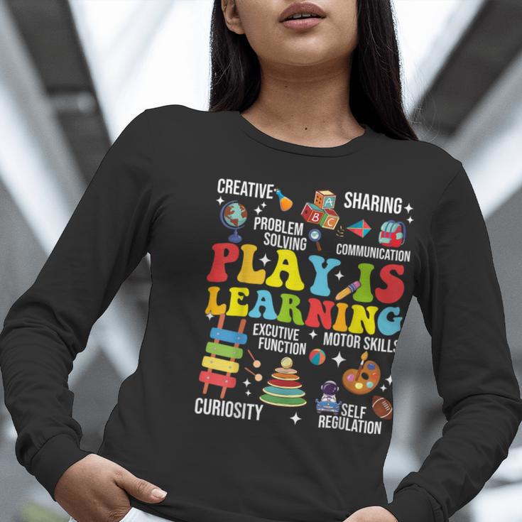 Play Is Learning Kindergarten Preschool Teacher Appreciation Women Long Sleeve T-Shirt, funny gift Play Is Learning Kindergarten Preschool Teacher Appreciation Women Long Sleeve T-Shirt, funny gift