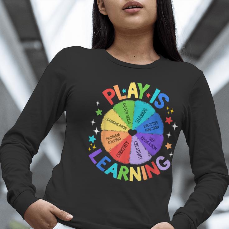 Play Is Learning Teacher Kindergarten For Men Women Kids Women Long Sleeve T-Shirt, funny gift Play Is Learning Teacher Kindergarten For Men Women Kids Women Long Sleeve T-Shirt, funny gift