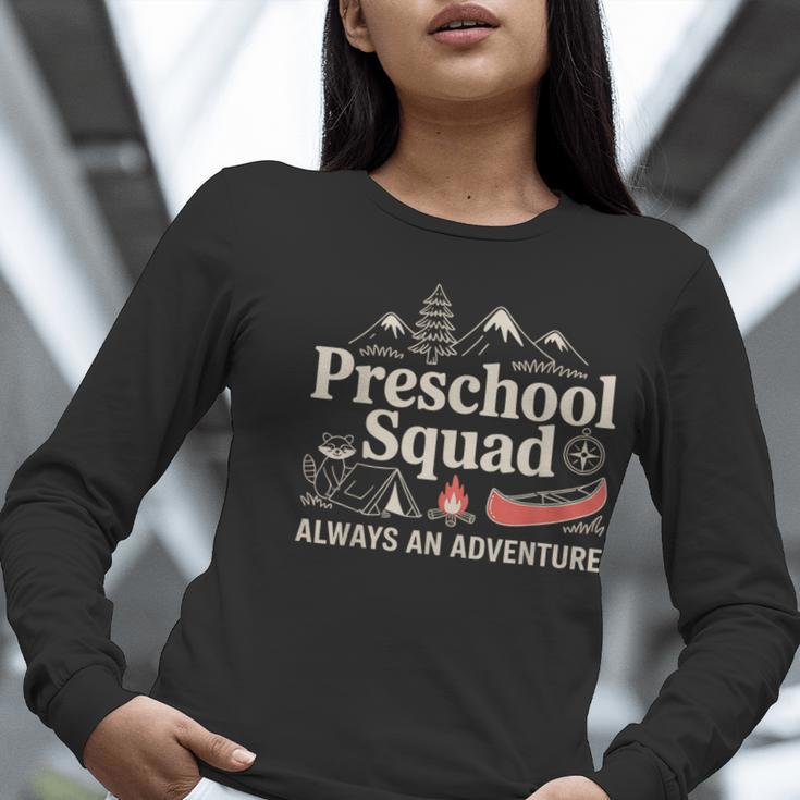 Pre-K Squad Adventure Camping Preschool Teacher Boy Girl Kid Women Long Sleeve T-Shirt, funny gift Pre-K Squad Adventure Camping Preschool Teacher Boy Girl Kid Women Long Sleeve T-Shirt, funny gift