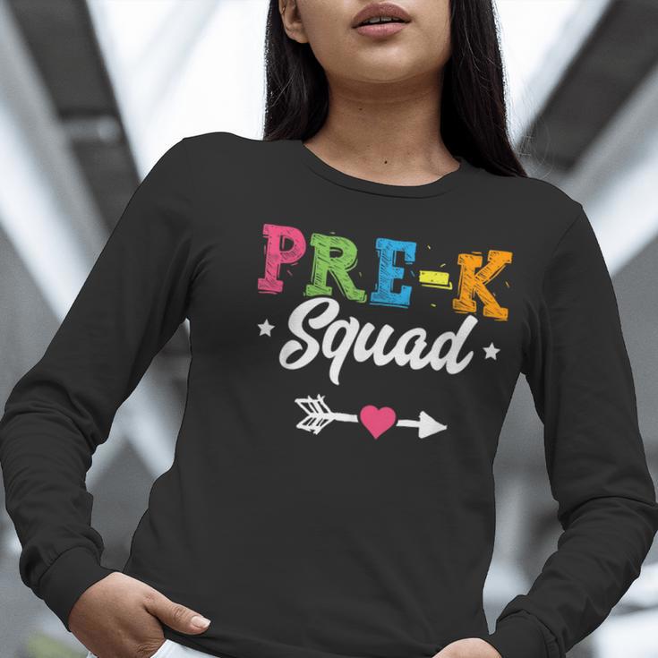 Pre-K Squad Teacher Student Kids Preschool Back To School Women Long Sleeve T-Shirt, funny gift Pre-K Squad Teacher Student Kids Preschool Back To School Women Long Sleeve T-Shirt, funny gift