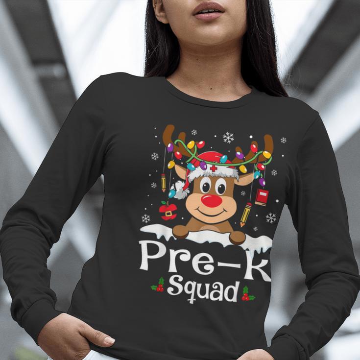 Pre-k Teacher Squad Reindeer Teacher Christmas Women Long Sleeve T-Shirt, funny gift Pre-k Teacher Squad Reindeer Teacher Christmas Women Long Sleeve T-Shirt, funny gift