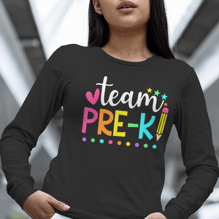 Pre-k Team Pencil Teacher Student Back To School Girls Women Long Sleeve T-Shirt, funny gift Pre-k Team Pencil Teacher Student Back To School Girls Women Long Sleeve T-Shirt, funny gift