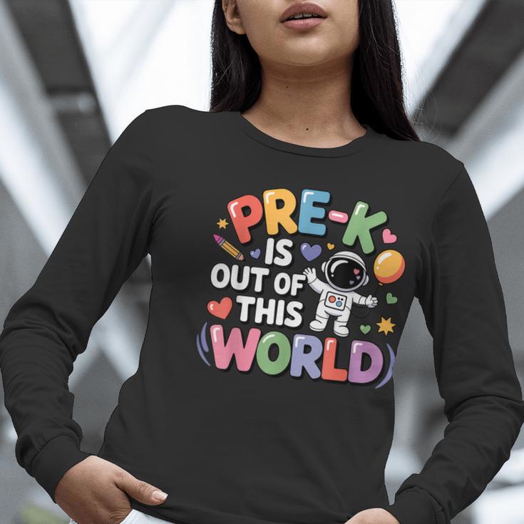 Pre-K Is Out Of This World Space Planets Teacher Women Long Sleeve T-Shirt, funny gift Pre-K Is Out Of This World Space Planets Teacher Women Long Sleeve T-Shirt, funny gift