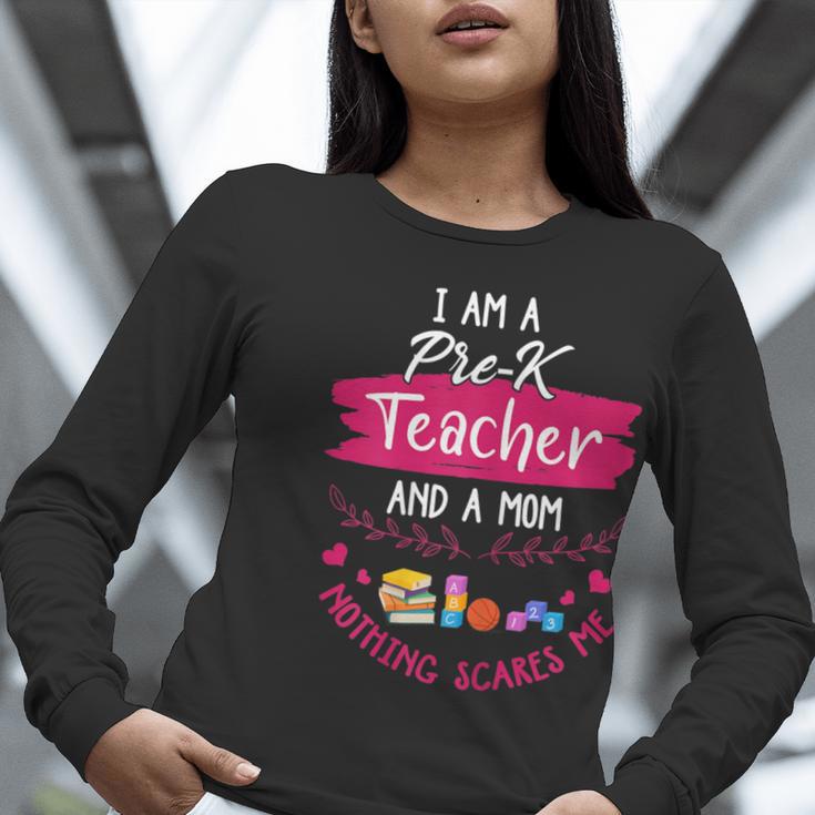 PreK Teacher Mom Shirt Preschool Teacher Mother For Women Women Long Sleeve T-Shirt, funny gift