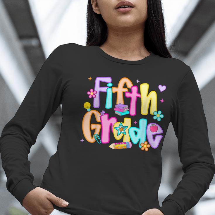 Preppy Fifth Grade Back To School 5th Grade Teacher Girl Boy Women Long Sleeve T-Shirt, funny gift Preppy Fifth Grade Back To School 5th Grade Teacher Girl Boy Women Long Sleeve T-Shirt, funny gift
