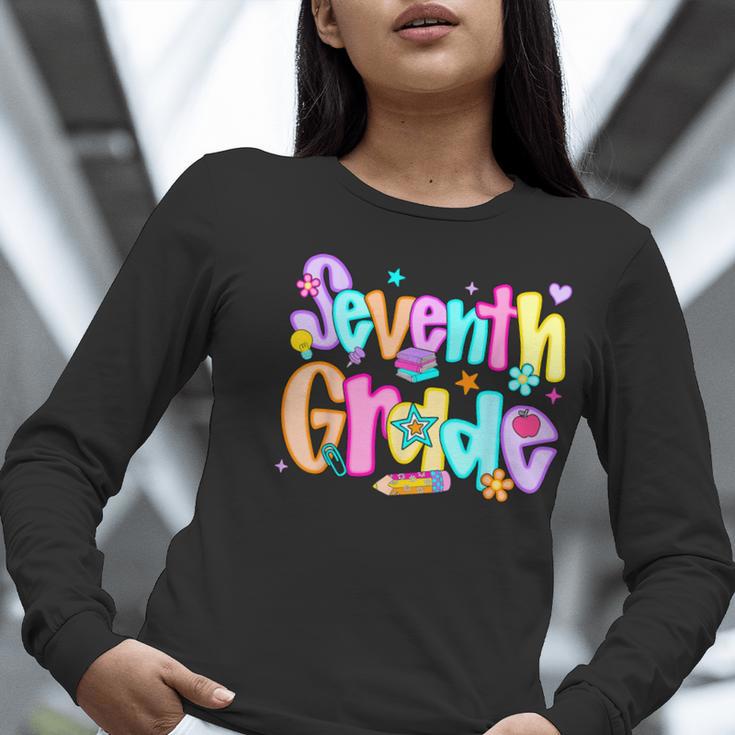 Preppy Seventh Grade Back To School 7th Grade Teachers Girls Women Long Sleeve T-Shirt, funny gift Preppy Seventh Grade Back To School 7th Grade Teachers Girls Women Long Sleeve T-Shirt, funny gift