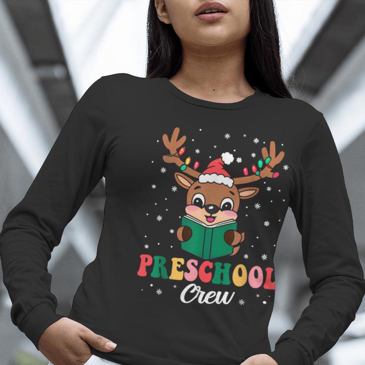 Preschool Crew Xmas Reindeer Teacher Student Christmas Women Long Sleeve T-Shirt, funny gift Preschool Crew Xmas Reindeer Teacher Student Christmas Women Long Sleeve T-Shirt, funny gift