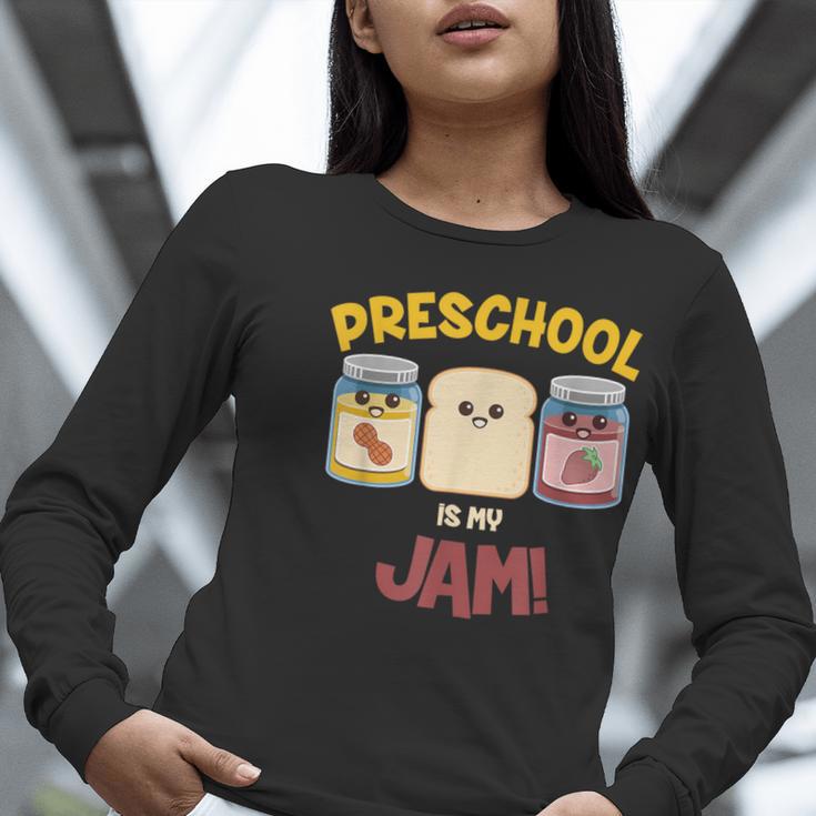 Preschool Is My Jam Teacher Shirt Women Long Sleeve T-Shirt, funny gift