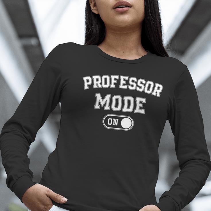 Professor Mode On Academic Educator Teacher Women Long Sleeve T-Shirt, funny gift Professor Mode On Academic Educator Teacher Women Long Sleeve T-Shirt, funny gift