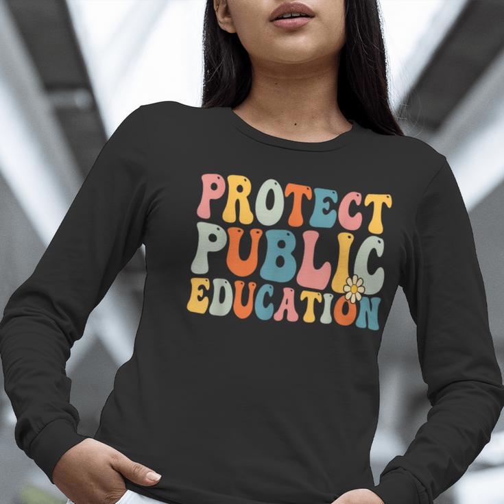 Protect Public Education Public Teacher School Women Long Sleeve T-Shirt, funny gift Protect Public Education Public Teacher School Women Long Sleeve T-Shirt, funny gift