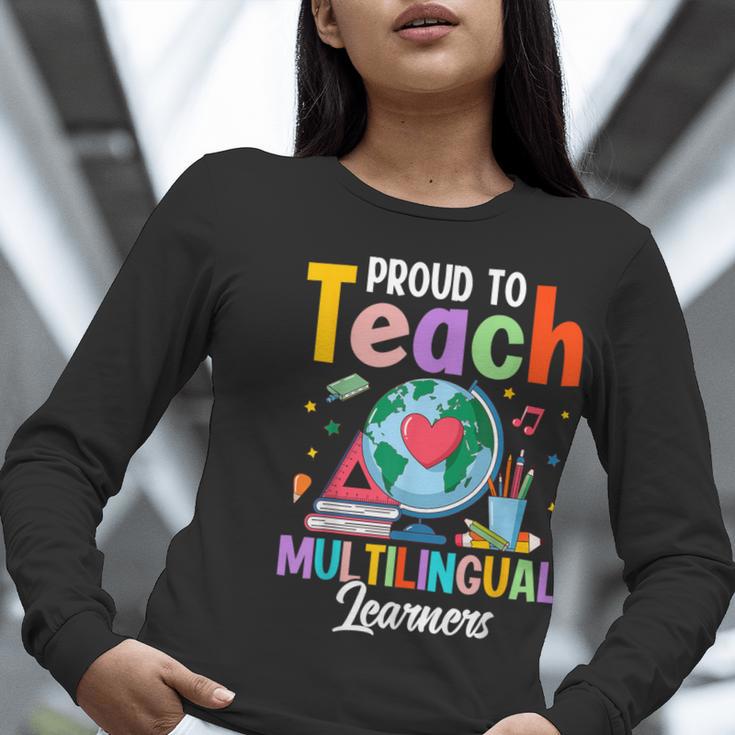 Proud To Teach Multilingual Learner ESL English Teacher Women Long Sleeve T-Shirt, Esl Teacher Shirts, English Teacher Shirts, funny gift Proud To Teach Multilingual Learner ESL English Teacher Women Long Sleeve T-Shirt, Esl Teacher Shirts, English Teacher Shirts, funny gift