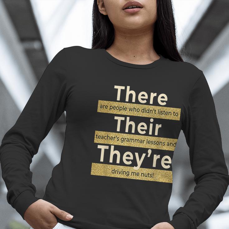 There Their They'Re T Shirt English Grammar Teacher For Men Women Women Long Sleeve T-Shirt, English Teacher Shirts, funny gift There Their They'Re T Shirt English Grammar Teacher For Men Women Women Long Sleeve T-Shirt, English Teacher Shirts, funny gift