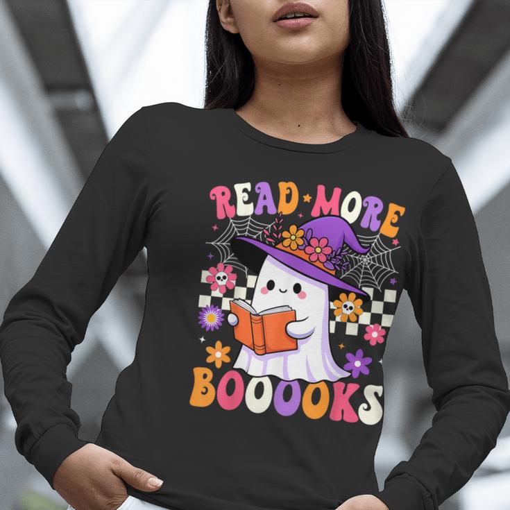Read More Books Ghost Reading Book Teacher Halloween Women Long Sleeve T-Shirt, funny gift Read More Books Ghost Reading Book Teacher Halloween Women Long Sleeve T-Shirt, funny gift