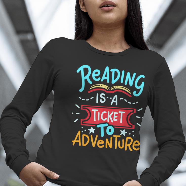 Reading Adventure Library Student Teacher Book Women Long Sleeve T-Shirt, funny gift Reading Adventure Library Student Teacher Book Women Long Sleeve T-Shirt, funny gift