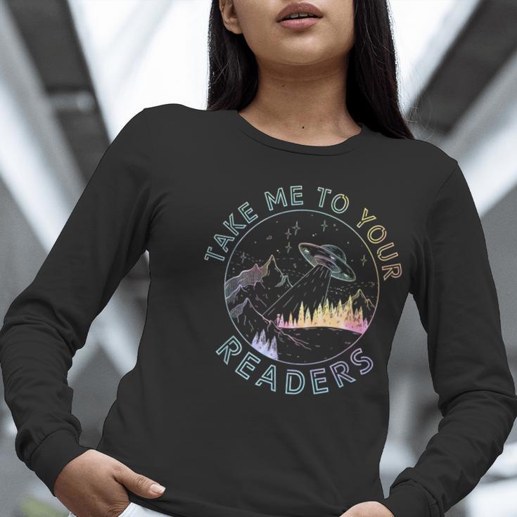 Take Reading English Teacher Library Alien Space T-S Tie Dye Women Long Sleeve T-Shirt, English Teacher Shirts, funny gift Take Reading English Teacher Library Alien Space T-S Tie Dye Women Long Sleeve T-Shirt, English Teacher Shirts, funny gift