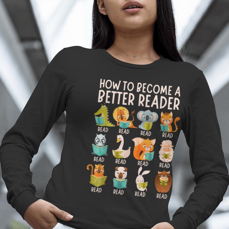 Reading Teacher How To Become a Better Reader Book Lover Fun Women Long Sleeve T-Shirt, funny gift Reading Teacher How To Become a Better Reader Book Lover Fun Women Long Sleeve T-Shirt, funny gift