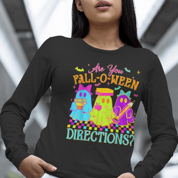 Retro Are You Falloween Direction Teacher Spooky Halloween Women Long Sleeve T-Shirt, funny gift Retro Are You Falloween Direction Teacher Spooky Halloween Women Long Sleeve T-Shirt, funny gift