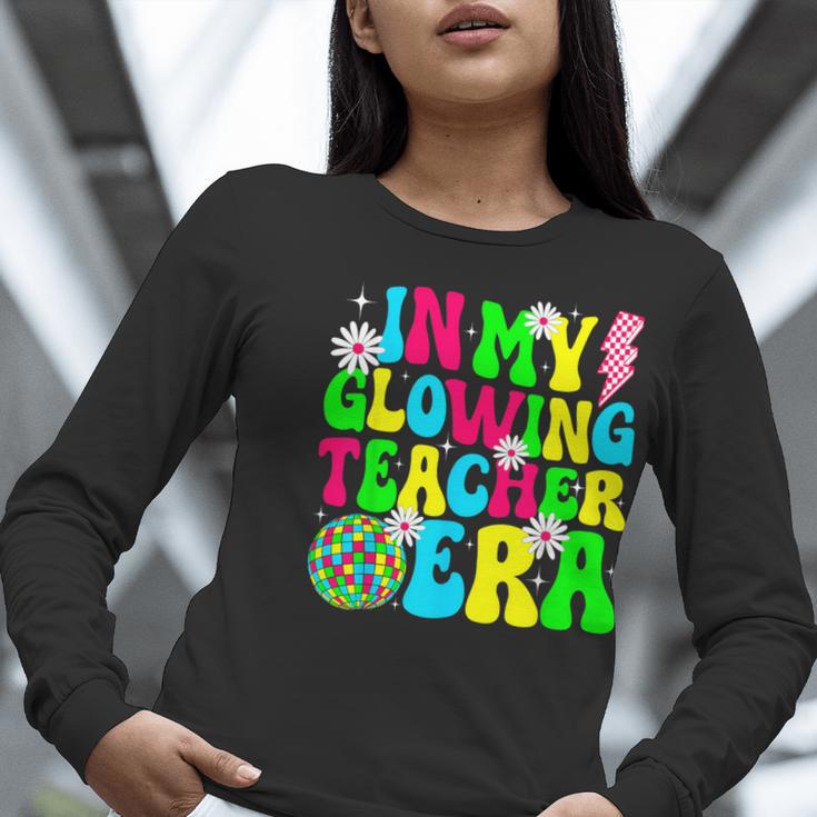 Retro Groovy In My Glowing Teacher Era Happy Teacher's Day Women Long Sleeve T-Shirt, Groovy Teacher Shirts, funny gift Retro Groovy In My Glowing Teacher Era Happy Teacher's Day Women Long Sleeve T-Shirt, Groovy Teacher Shirts, funny gift