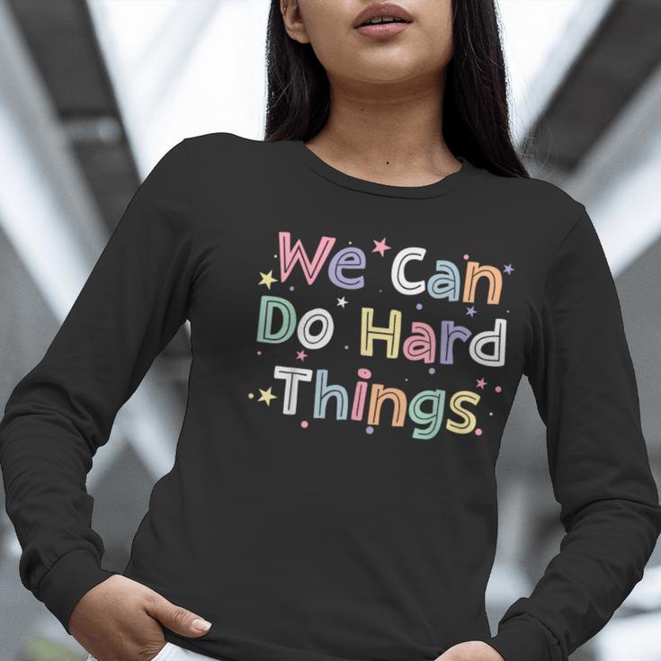 Retro We Can Do Hard-Things Teacher Back To School Women Long Sleeve T-Shirt, funny gift Retro We Can Do Hard-Things Teacher Back To School Women Long Sleeve T-Shirt, funny gift