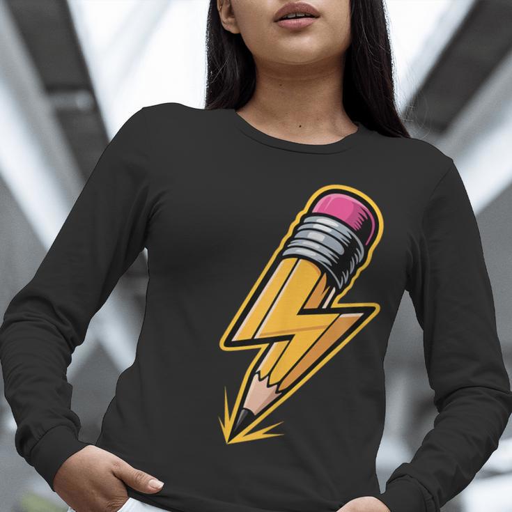 Retro Pencil Pencil Back To School Teacher Student Women Long Sleeve T-Shirt, funny gift Retro Pencil Pencil Back To School Teacher Student Women Long Sleeve T-Shirt, funny gift