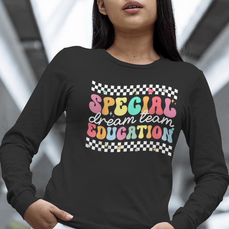 Retro Special Education Squad Groovy Dream Team SPED Teacher Women Long Sleeve T-Shirt, Groovy Teacher Shirts, funny gift Retro Special Education Squad Groovy Dream Team SPED Teacher Women Long Sleeve T-Shirt, Groovy Teacher Shirts, funny gift