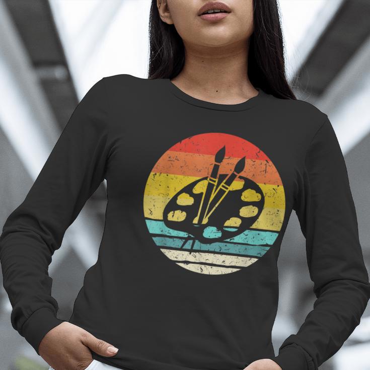 Retro Vintage Paint Palette Costume Artist Art Teacher Men Women Women Long Sleeve T-Shirt, funny gift Retro Vintage Paint Palette Costume Artist Art Teacher Men Women Women Long Sleeve T-Shirt, funny gift