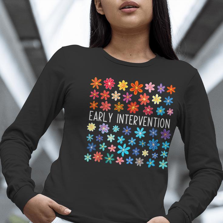 Retro Wildflower Early Intervention Teacher Interventionist Women Long Sleeve T-Shirt, funny gift Retro Wildflower Early Intervention Teacher Interventionist Women Long Sleeve T-Shirt, funny gift