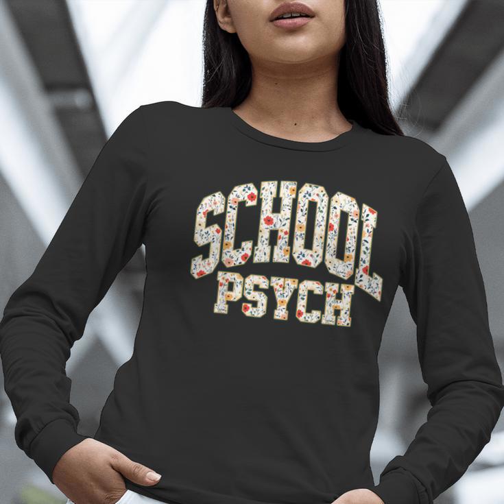 Retro Wildflower School Psych Teacher School Psychologist Women Long Sleeve T-Shirt, funny gift Retro Wildflower School Psych Teacher School Psychologist Women Long Sleeve T-Shirt, funny gift