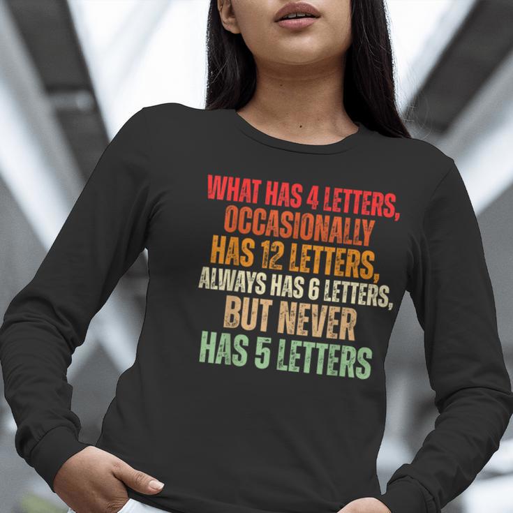Riddle Wordplay Joke For Grammar Nerds And Teachers Women Long Sleeve T-Shirt, funny gift